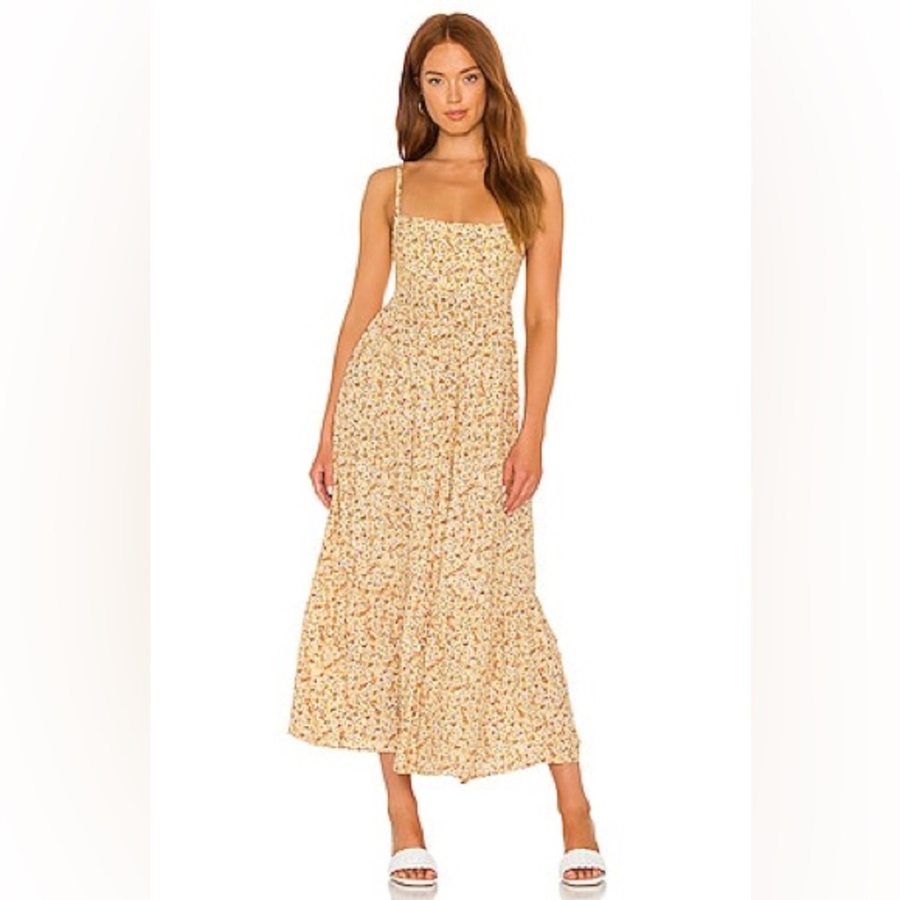 Faithfull the Brand Floral Yellow Maxi Dress